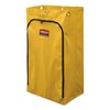 Rubbermaid Commercial Zippered Vinyl Cleaning Cart Bag, 24 gal, 17.25" x 30.5", Yellow 1966719
